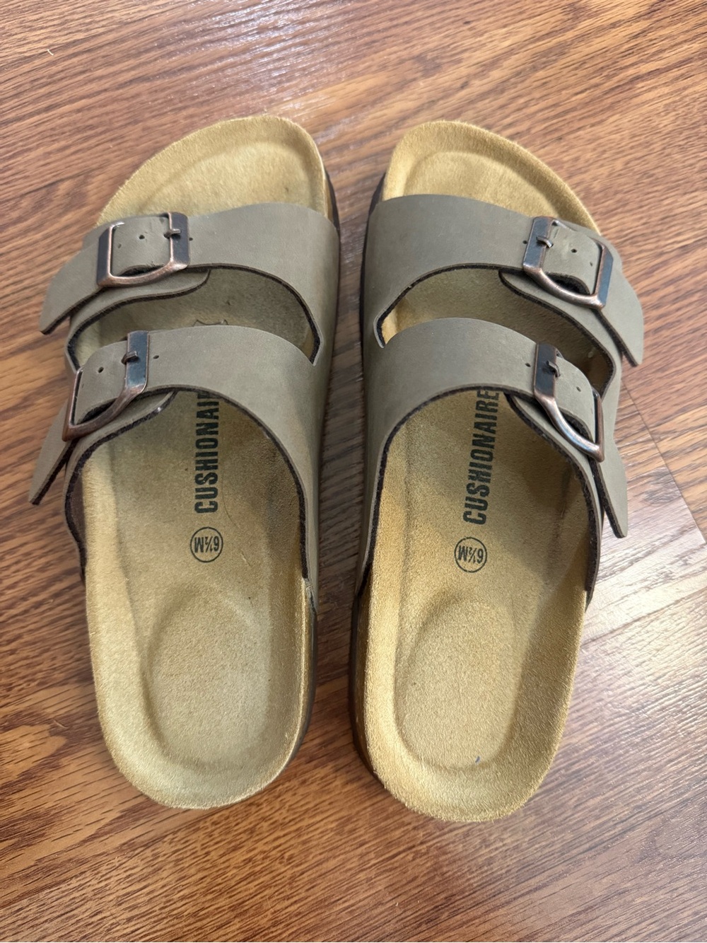 Tan Cushionaire Birkenstock Style Sandals - Picture 4 of 5